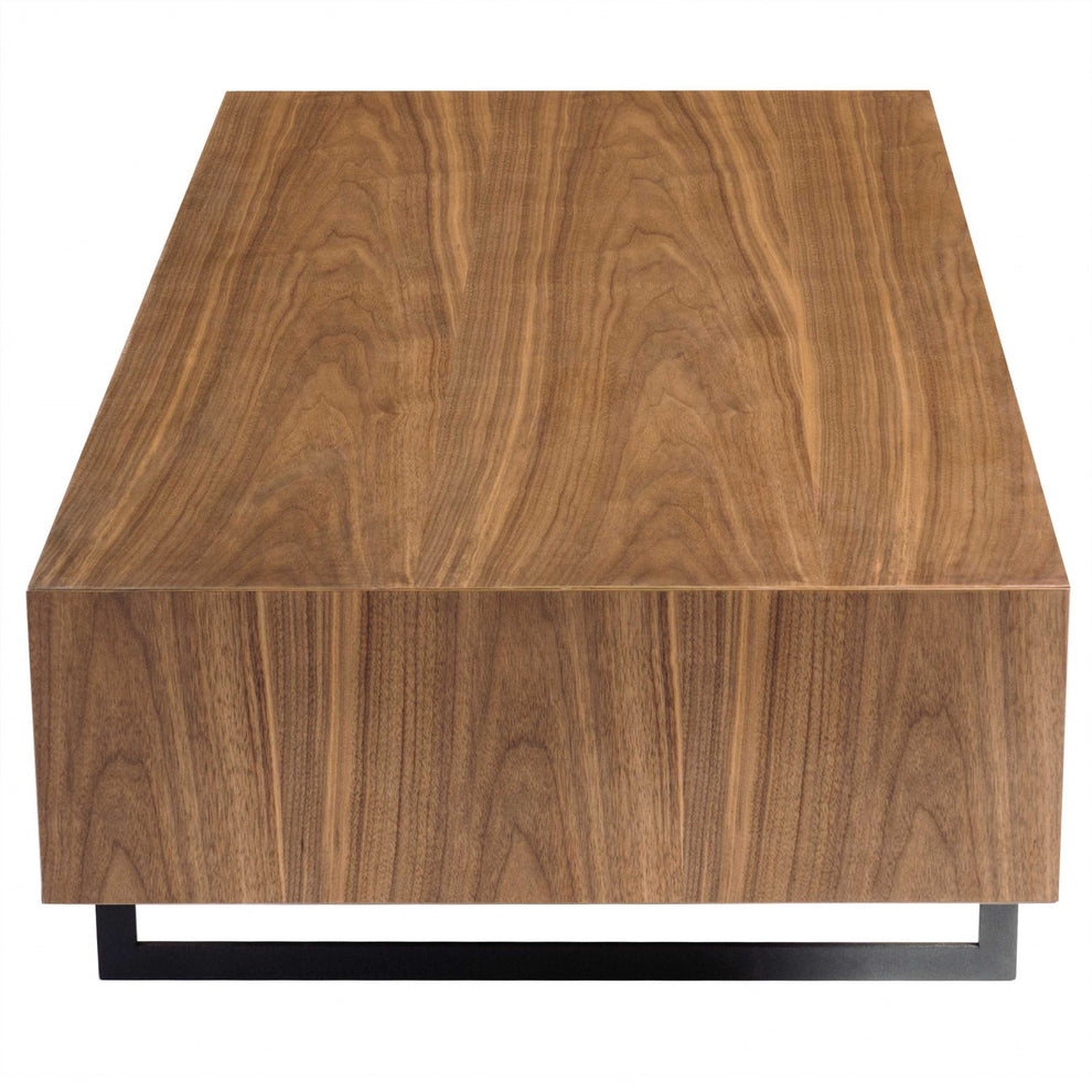 American Walnut Veneer Over MDF Coffee Table By Homeroots | Coffee Tables | Modishstore - 3