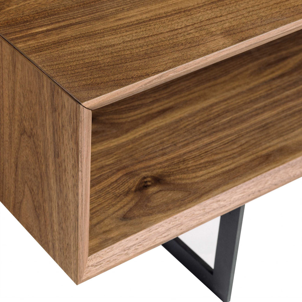 American Walnut Veneer Over MDF Coffee Table By Homeroots | Coffee Tables | Modishstore - 4