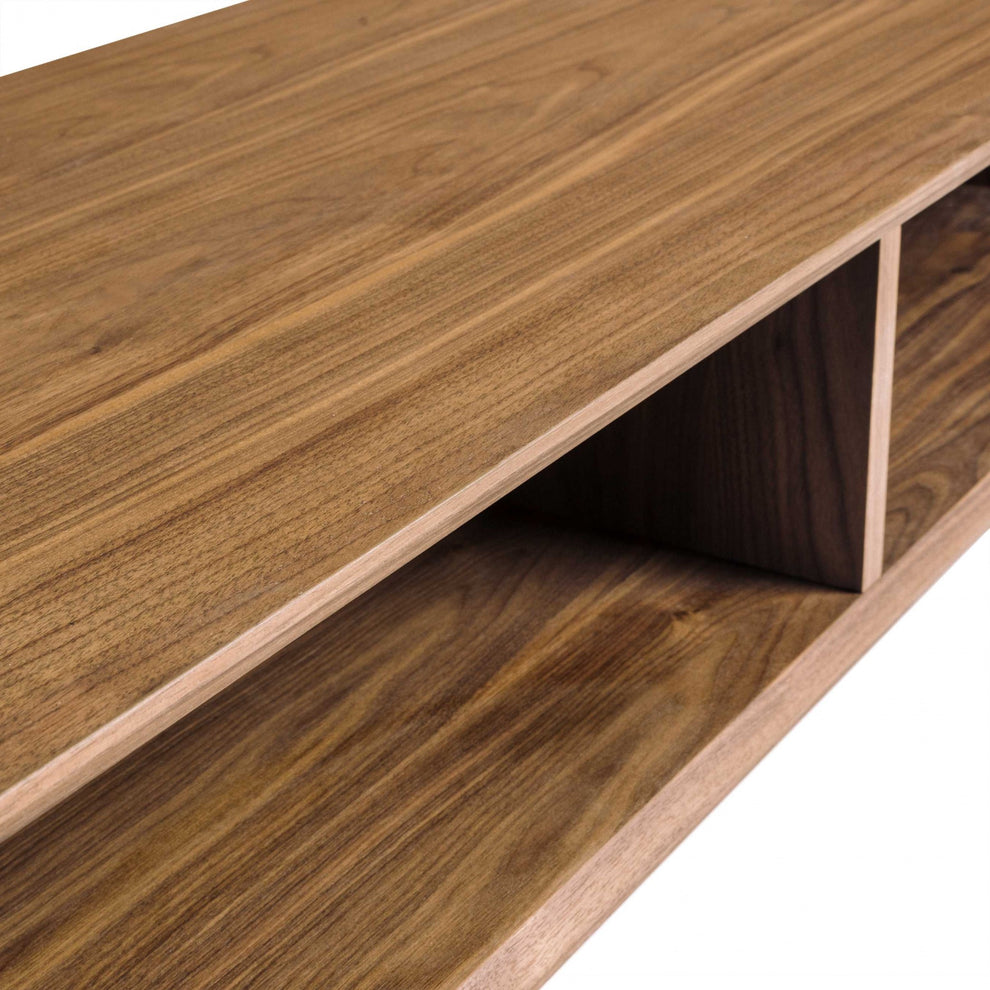 American Walnut Veneer Over MDF Coffee Table By Homeroots | Coffee Tables | Modishstore - 6