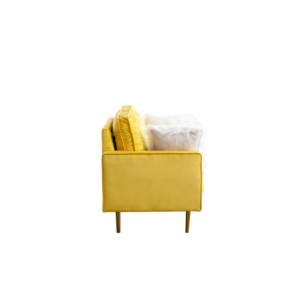 Theo Gray Velvet Sofa Loveseat Chair Living Room Set with Pillows By Lilola Home | Sofas | Modishstore-30