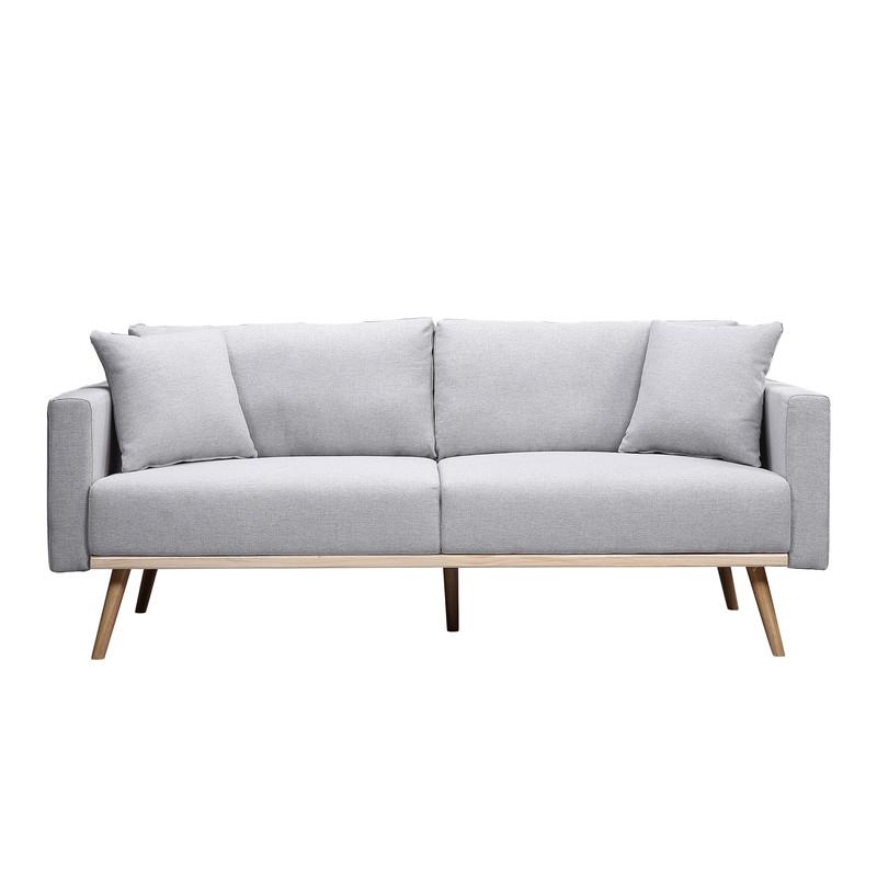 Easton Dark Gray Linen Fabric Sofa with USB Charging Ports Pockets & Pillows By Lilola Home | Sofas | Modishstore-5