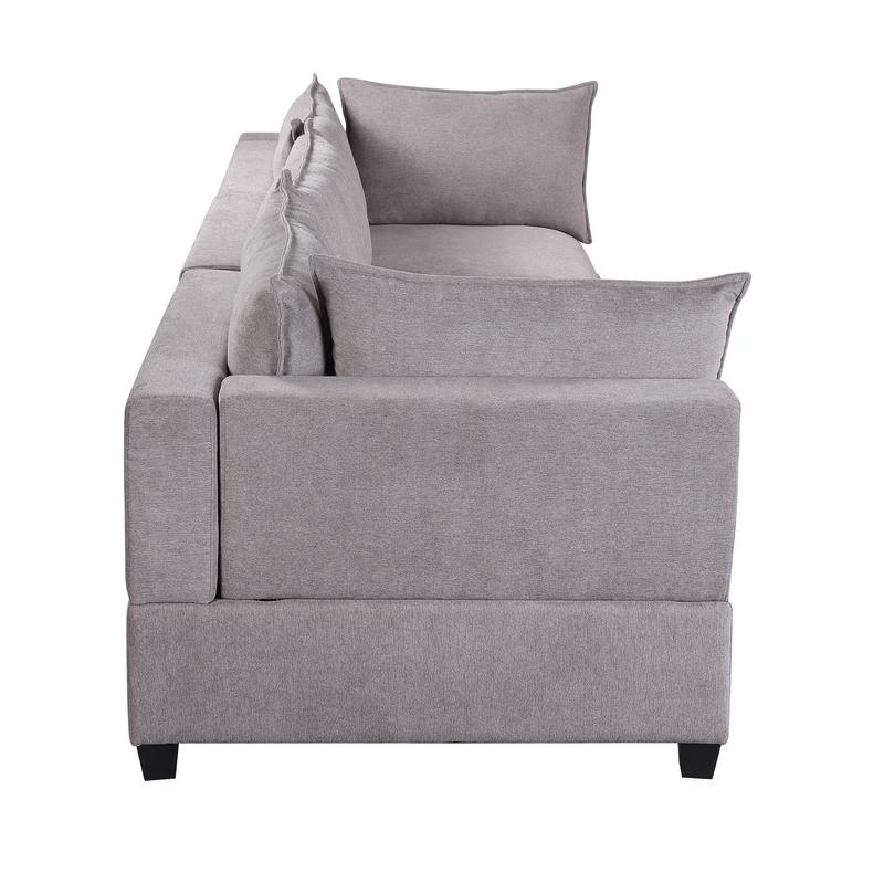 Madison Light Gray Fabric Sofa Loveseat Living Room Set By Lilola Home | Sofas | Modishstore-5
