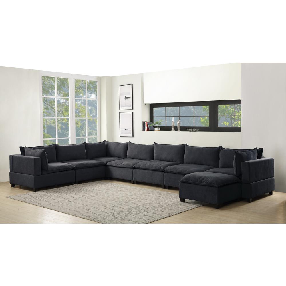 Madison Light Gray Fabric 8 Piece Modular Sectional Sofa Chaise By Lilola Home | Sofas | Modishstore-6
