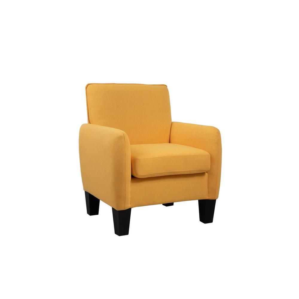 Alyssa Yellow Linen Accent Armchair By Lilola Home | Armchairs | Modishstore-2