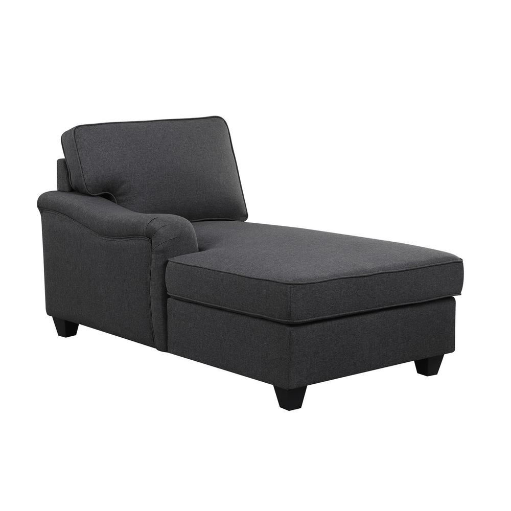 Leo Light Gray Linen Double Chaise 5Pc Modular Sectional Sofa By Lilola Home | Sofas | Modishstore-12