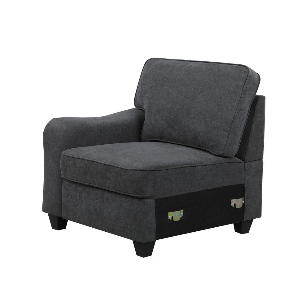 Leo Light Gray Linen 3Pc Sectional Sofa Chaise By Lilola Home | Sofas | Modishstore-18
