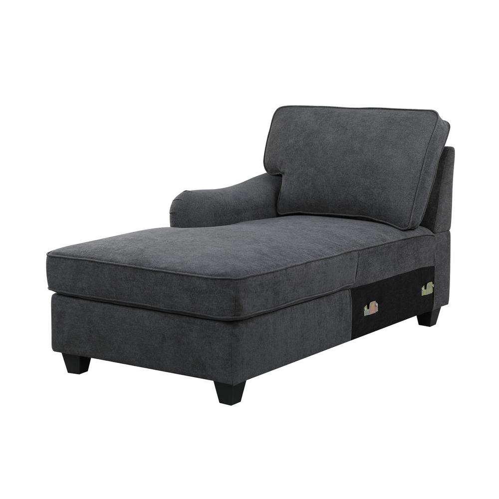 Leo Light Gray Linen Double Chaise 5Pc Modular Sectional Sofa By Lilola Home | Sofas | Modishstore-16