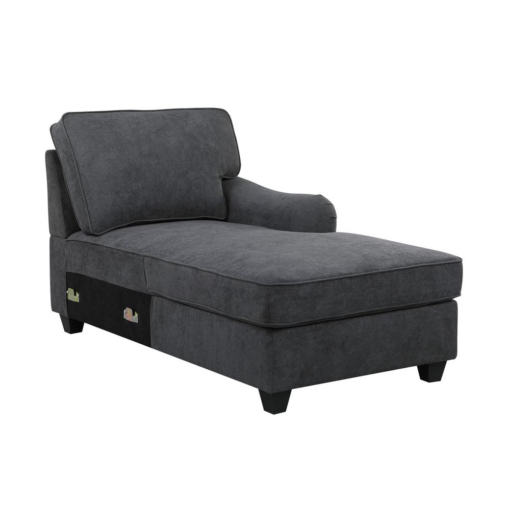 Leo Light Gray Linen Double Chaise 7Pc Modular Sectional Sofa By Lilola Home | Sofas | Modishstore-17
