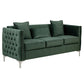 Bayberry Green Velvet Sofa Loveseat Chair Living Room Set By Lilola Home | Sofas | Modishstore-7