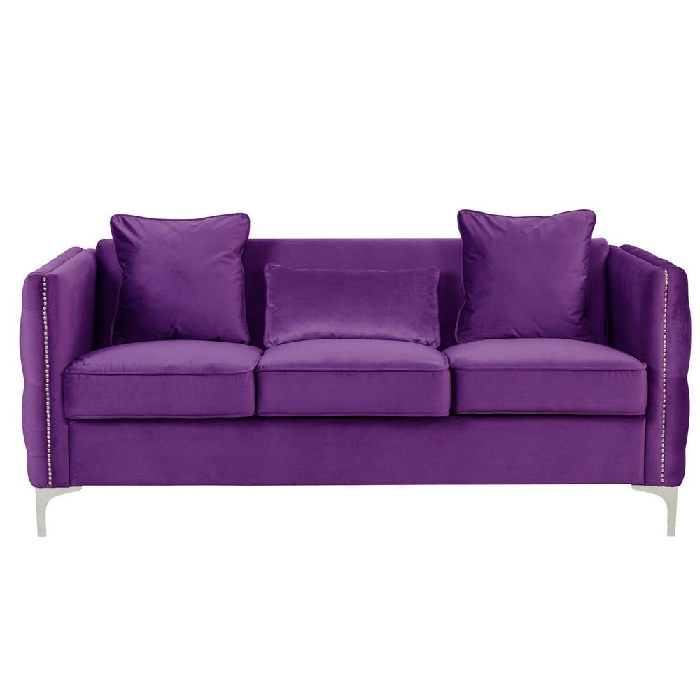 Bayberry Green Velvet Sofa Loveseat Living Room Set By Lilola Home | Sofas | Modishstore-13