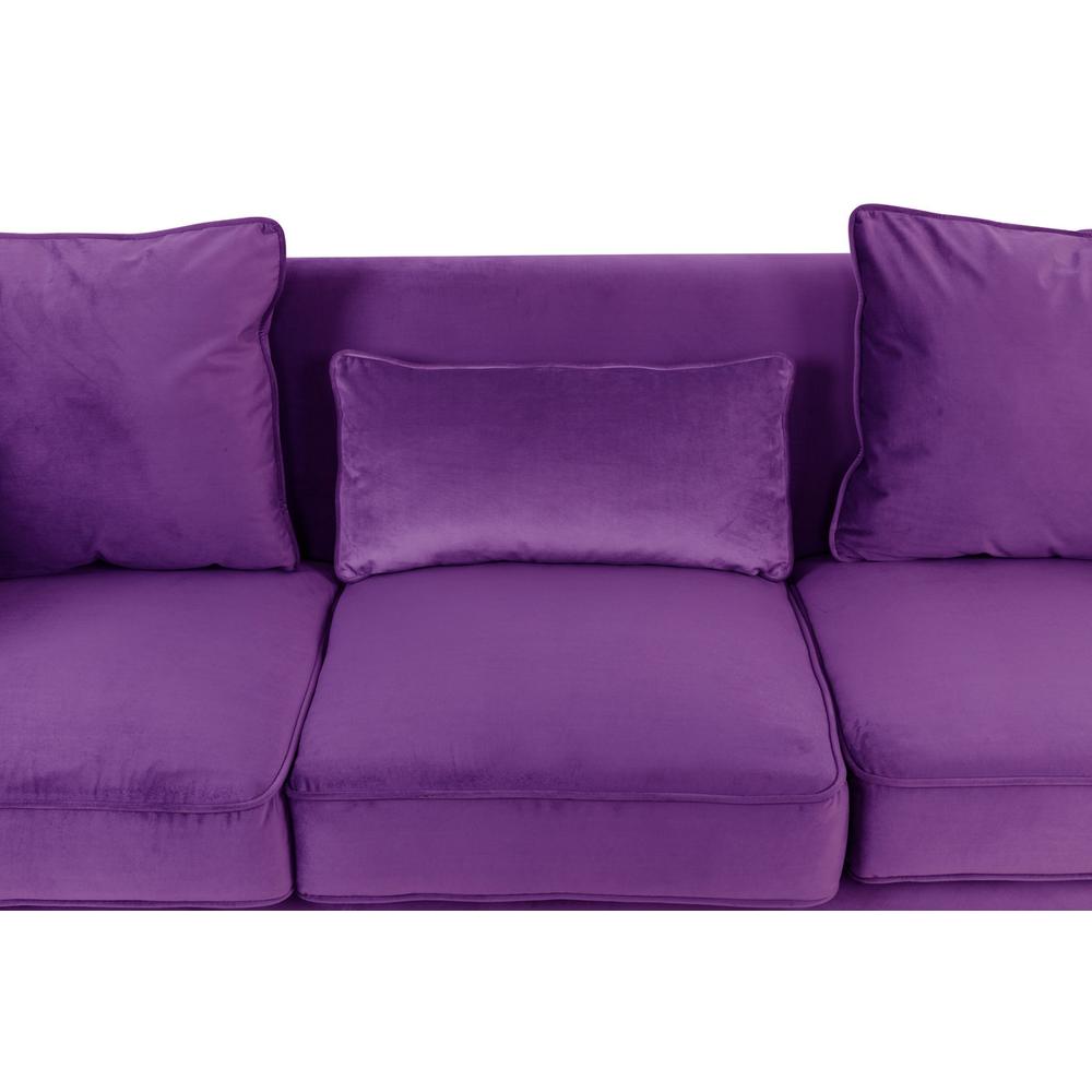 Bayberry Green Velvet Sofa Loveseat Chair Living Room Set By Lilola Home | Sofas | Modishstore-15