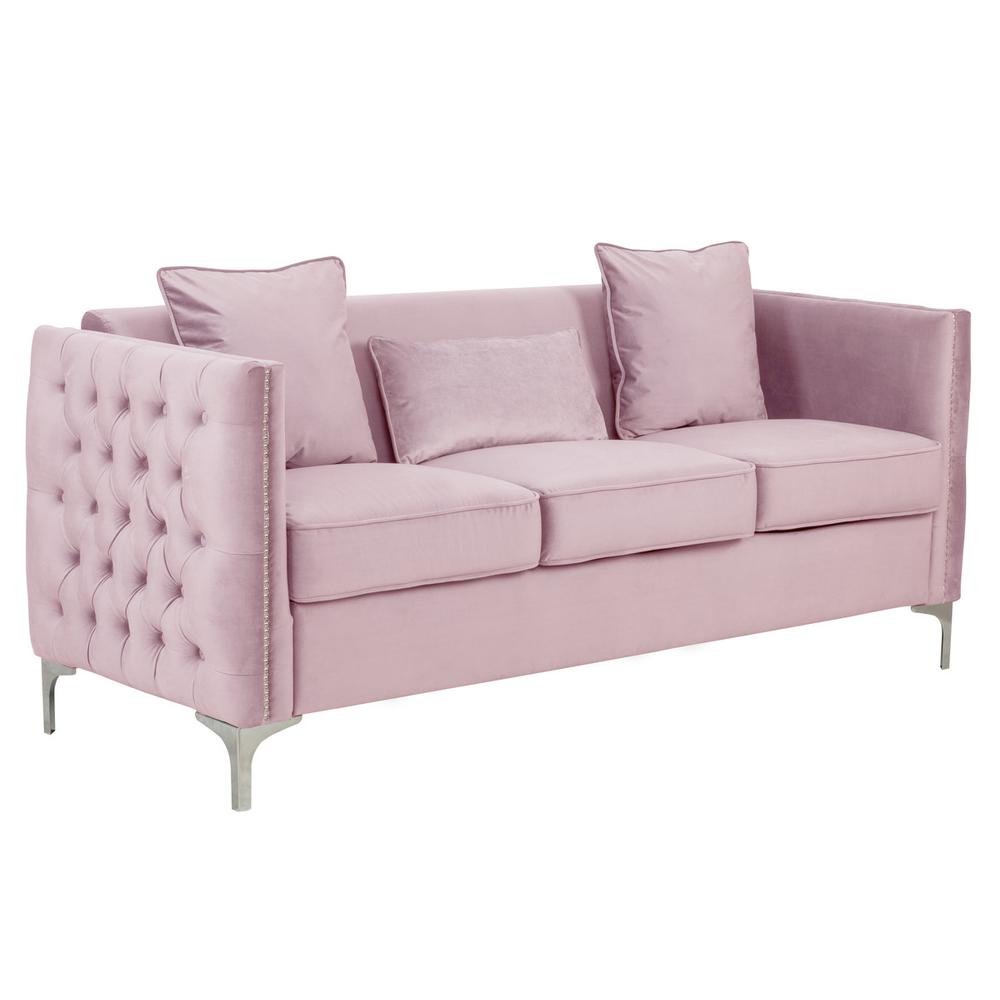 Bayberry Green Velvet Sofa Loveseat Chair Living Room Set By Lilola Home | Sofas | Modishstore-29