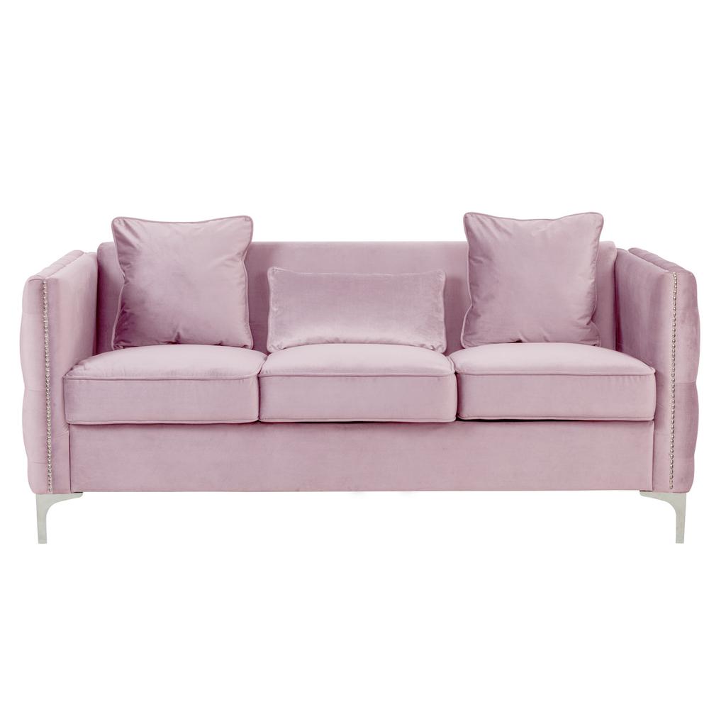Bayberry Green Velvet Sofa Loveseat Chair Living Room Set By Lilola Home | Sofas | Modishstore-26