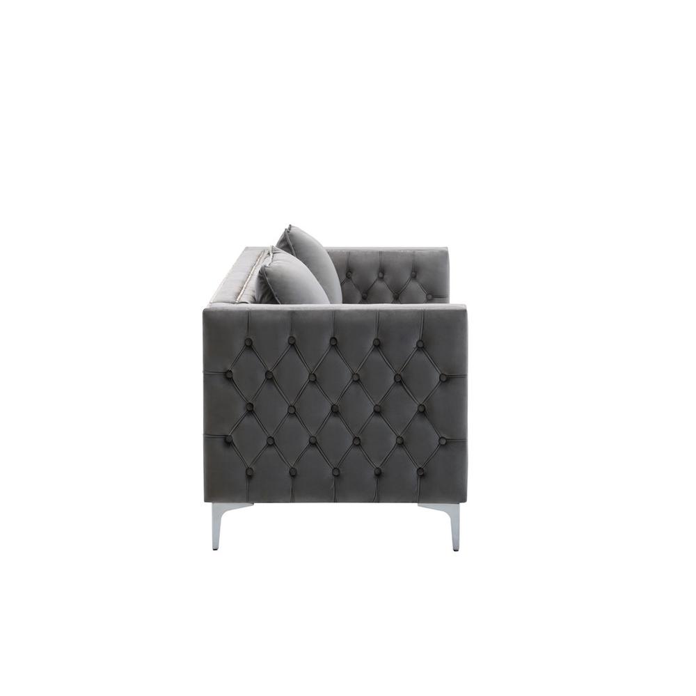 Lorreto Black Velvet Sofa By Lilola Home | Sofas | Modishstore-8