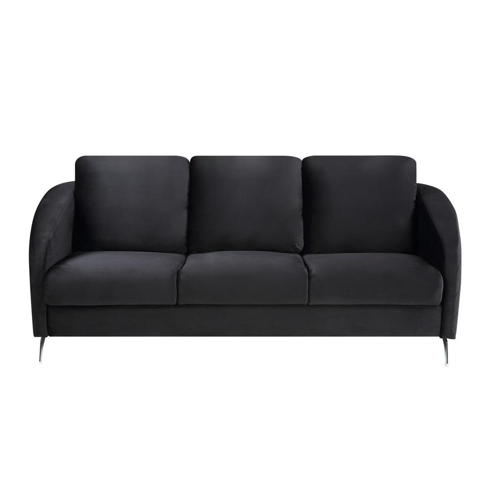 Sofia Gray Velvet Fabric Sofa Loveseat Chair Living Room Set By Lilola Home | Sofas | Modishstore-18