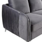 Hathaway Gray Velvet Fabric Sofa Loveseat Chair Living Room Set By Lilola Home | Sofas | Modishstore-5