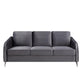 Hathaway Gray Velvet Fabric Sofa Loveseat Chair Living Room Set By Lilola Home | Sofas | Modishstore-6