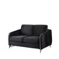 Hathaway Gray Velvet Fabric Sofa Loveseat Chair Living Room Set By Lilola Home | Sofas | Modishstore-15
