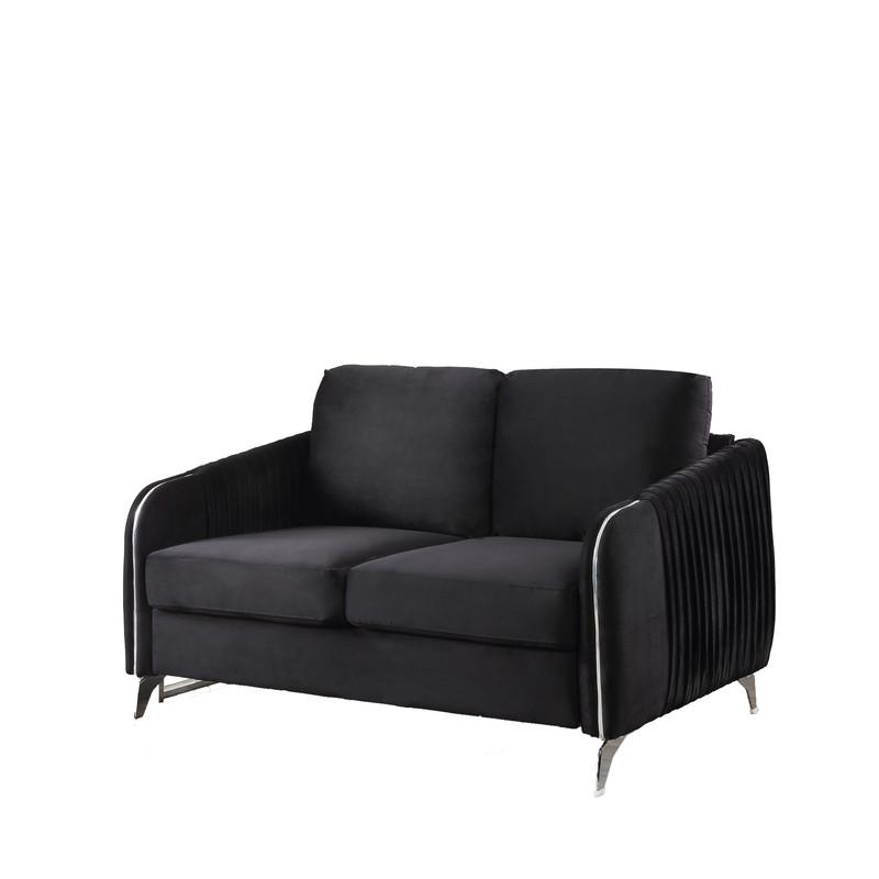 Hathaway Gray Velvet Fabric Sofa Loveseat Living Room Set By Lilola Home | Sofas | Modishstore-12