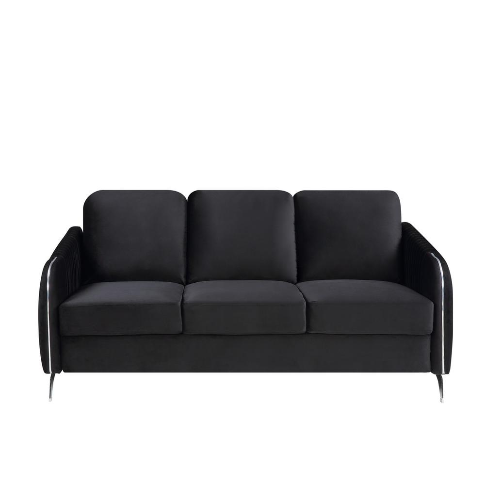 Hathaway Gray Velvet Fabric Sofa Loveseat Chair Living Room Set By Lilola Home | Sofas | Modishstore-17