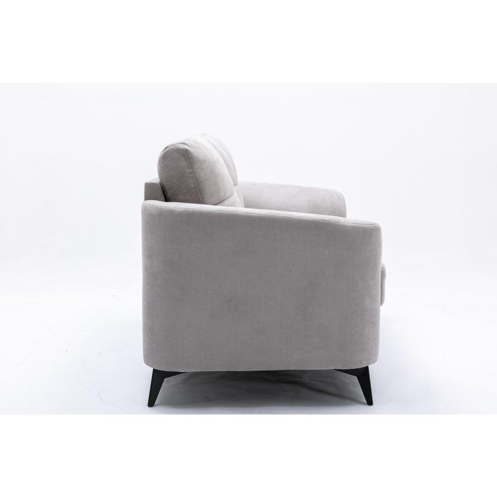 Callie Gray Velvet Fabric Sofa Loveseat Living Room Set By Lilola Home | Sofas | Modishstore-12