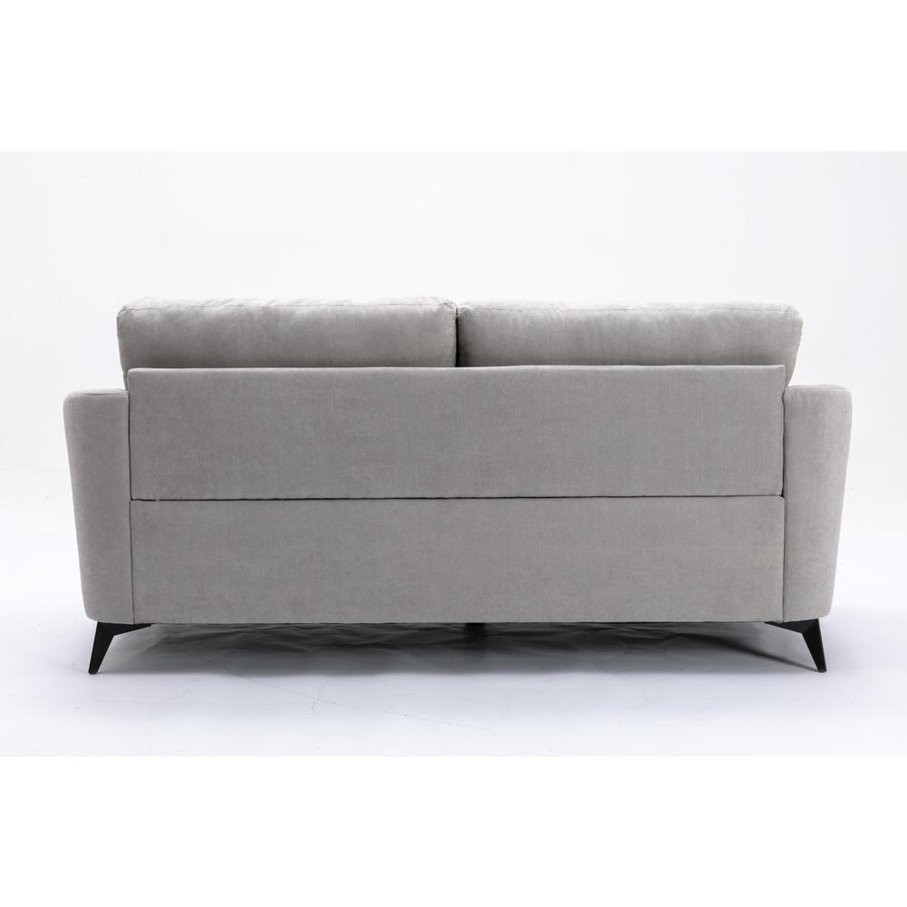 Callie Gray Velvet Fabric Sofa Loveseat Living Room Set By Lilola Home | Sofas | Modishstore-13