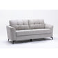 Callie Gray Velvet Fabric Sofa Loveseat Chair Living Room Set By Lilola Home | Sofas | Modishstore-20