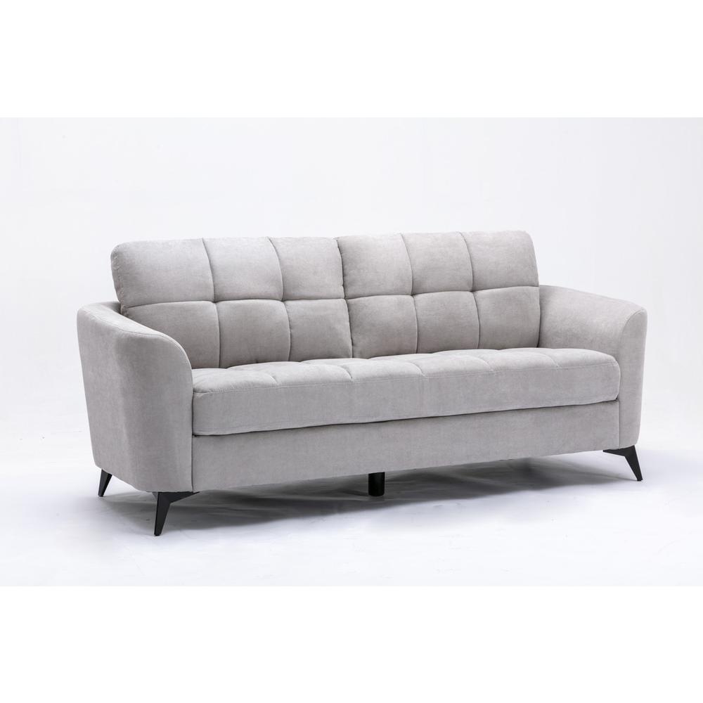 Callie Gray Velvet Fabric Sofa By Lilola Home | Sofas | Modishstore-23