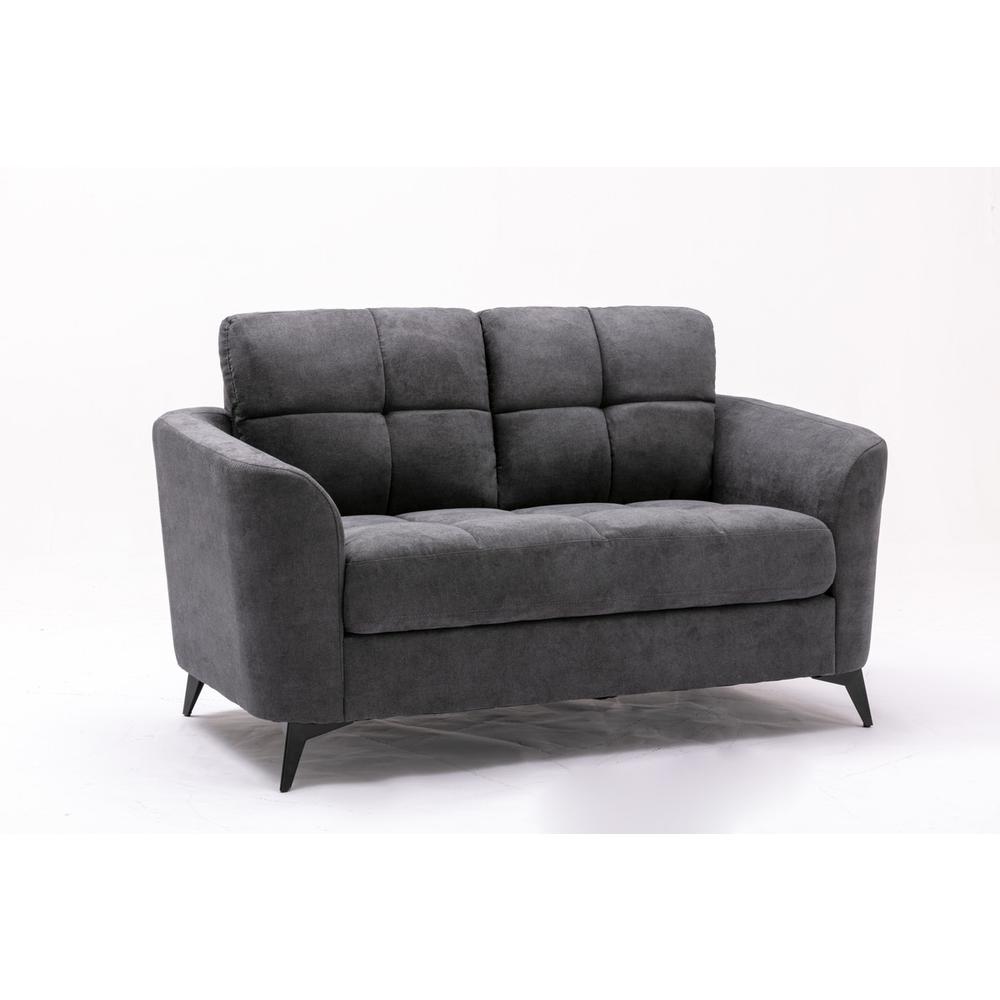 Callie Gray Velvet Fabric Sofa Loveseat Living Room Set By Lilola Home | Sofas | Modishstore-16