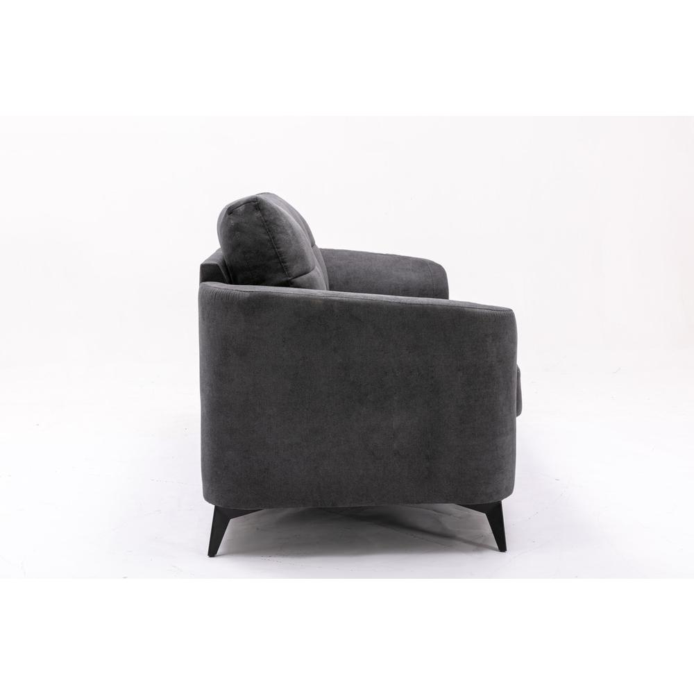 Callie Gray Velvet Fabric Sofa By Lilola Home | Sofas | Modishstore-3