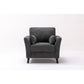 Damian Gray Velvet Sofa Loveseat Chair Living Room Set By Lilola Home | Sofas | Modishstore-33