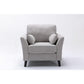 Damian Gray Velvet Sofa Loveseat Chair Living Room Set By Lilola Home | Sofas | Modishstore-34