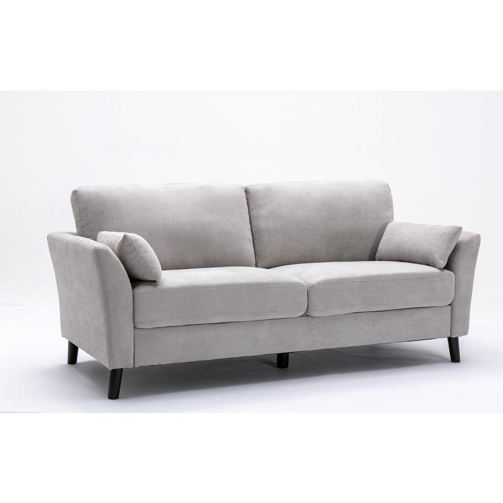 Damian Gray Velvet Fabric Sofa By Lilola Home | Sofas | Modishstore-19