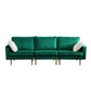 Theo Gray Velvet Sofa with Pillows By Lilola Home | Sofas | Modishstore-4