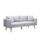 Easton Dark Gray Linen Fabric Sofa with USB Charging Ports Pockets & Pillows By Lilola Home | Sofas | Modishstore-4