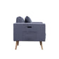 Easton Dark Gray Linen Fabric Sofa Loveseat Living Room Set with USB Charging Ports Pockets & Pillows By Lilola Home | Sofas | Modishstore-7