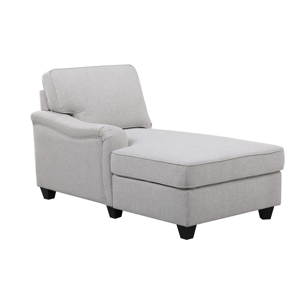 Leo Light Gray Linen Double Chaise 4Pc Modular Sectional Sofa By Lilola Home | Sofas | Modishstore-3