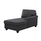 Leo Light Gray Linen Double Chaise 5Pc Modular Sectional Sofa By Lilola Home | Sofas | Modishstore-11