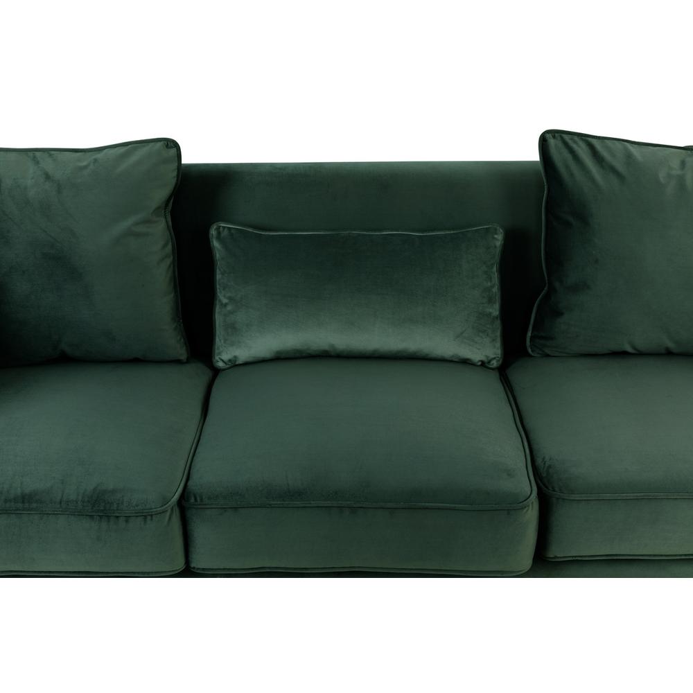 Bayberry Green Velvet Sofa Loveseat Chair Living Room Set By Lilola Home | Sofas | Modishstore-3