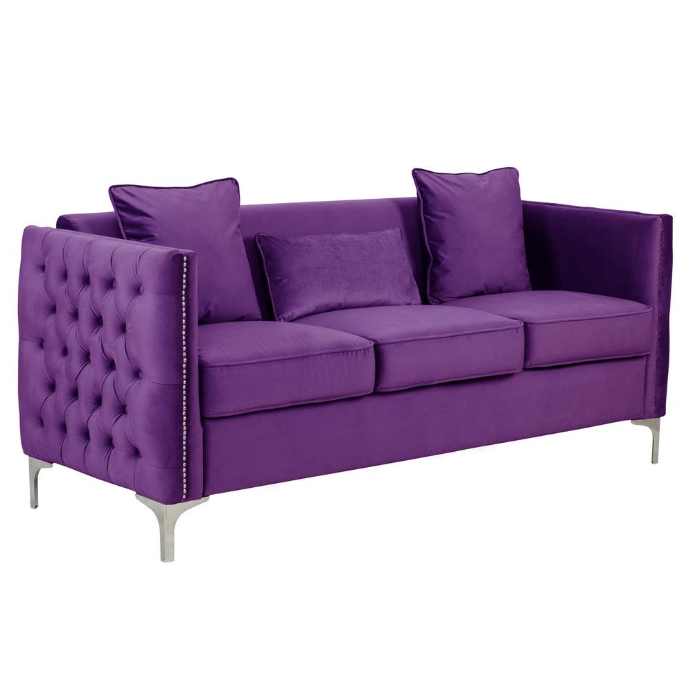 Bayberry Green Velvet Sofa Loveseat Living Room Set By Lilola Home | Sofas | Modishstore-14