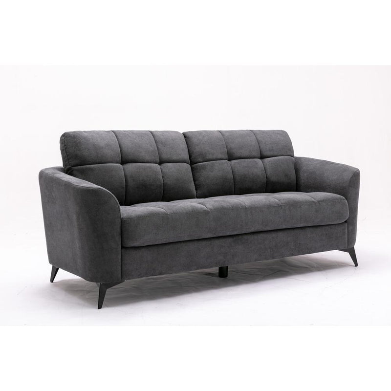Callie Gray Velvet Fabric Sofa By Lilola Home | Sofas | Modishstore-2