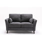 Damian Gray Velvet Sofa Loveseat Chair Living Room Set By Lilola Home | Sofas | Modishstore-38