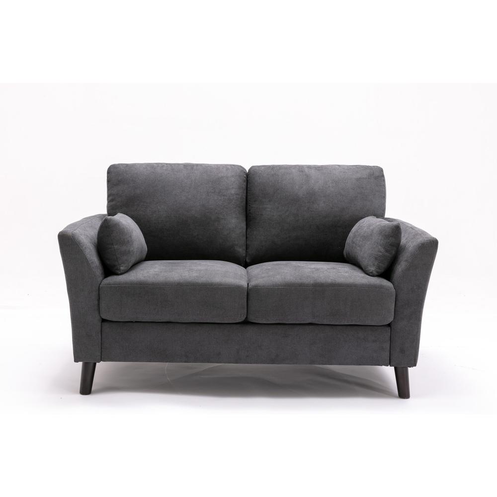 Damian Gray Velvet Sofa Loveseat Chair Living Room Set By Lilola Home | Sofas | Modishstore-38