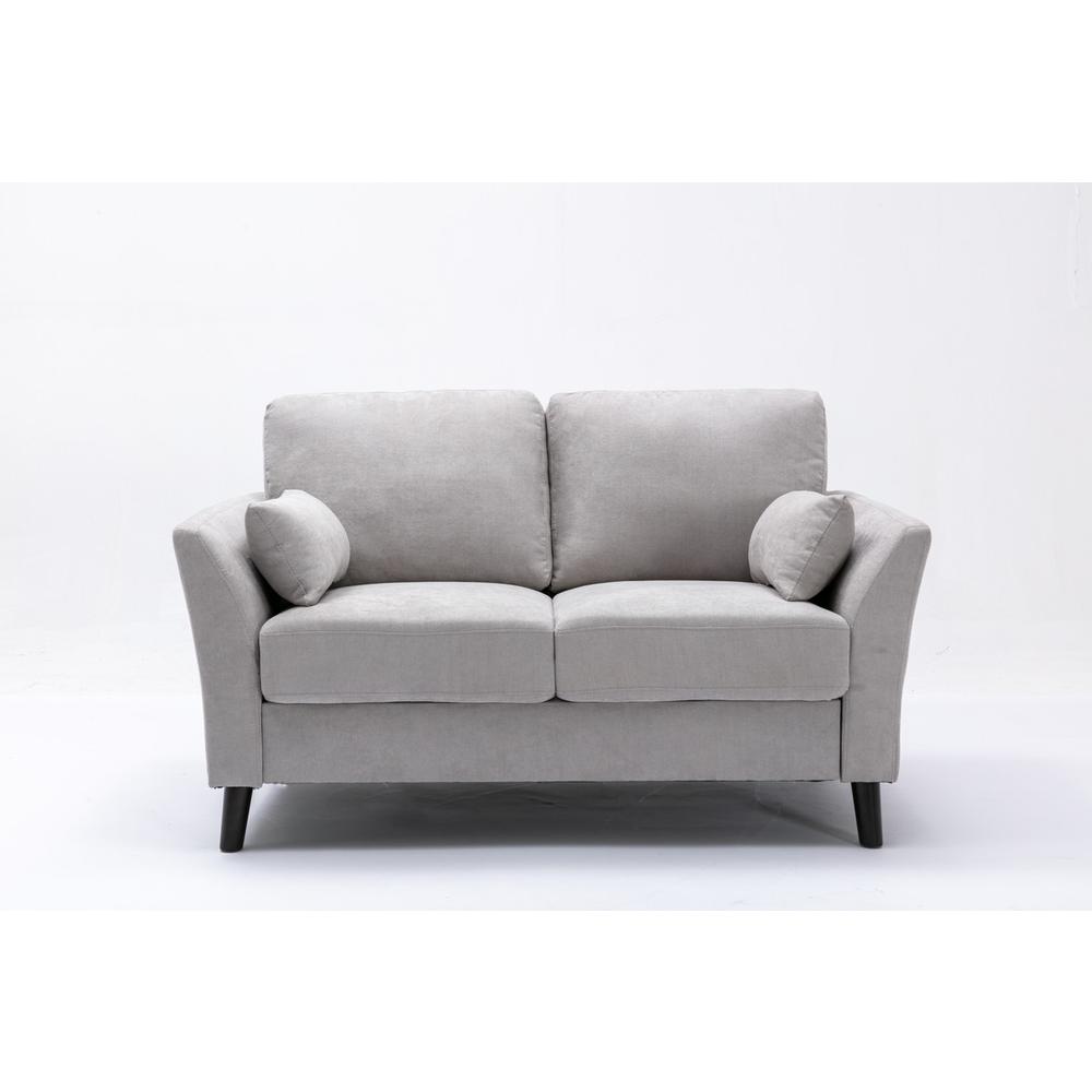 Damian Gray Velvet Fabric Sofa Loveseat Living Room Set By Lilola Home | Sofas | Modishstore-18