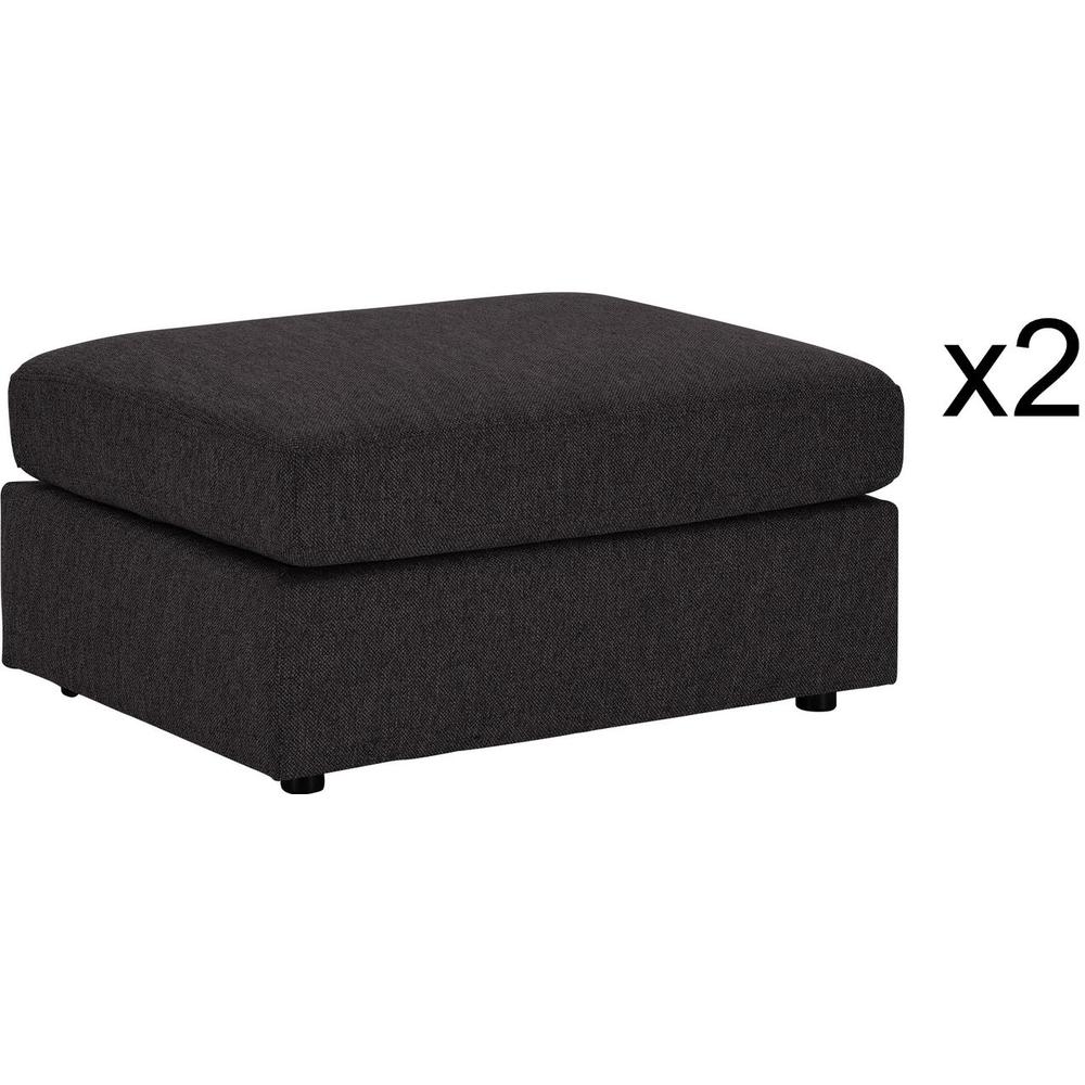 Cassia Modular Sectional Sofa with Ottoman in Dark Gray Linen By Lilola Home | Sofas | Modishstore-7