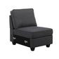 Leo Light Gray Linen Double Chaise 4Pc Modular Sectional Sofa By Lilola Home | Sofas | Modishstore-12