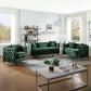 Bayberry Green Velvet Sofa Loveseat Chair Living Room Set By Lilola Home | Sofas | Modishstore