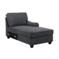 Leo Light Gray Linen 3Pc Sectional Sofa Chaise By Lilola Home | Sofas | Modishstore-16