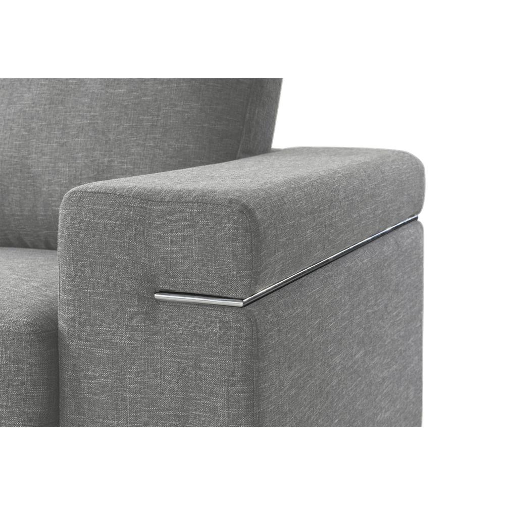 Gianna Light Gray Woven Fabric Fabric Sofa By Lilola Home | Sofas | Modishstore-3