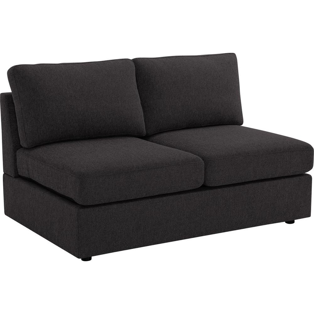 Cassia Modular Sectional Sofa with Ottoman in Dark Gray Linen By Lilola Home | Sofas | Modishstore-5